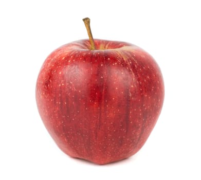 Red ripe apple isolated on a white
