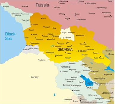 Vector illustration of georgia map