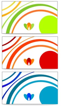 Abstract Vector design of color business cards