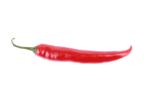 red hot chili pepper isolated on white