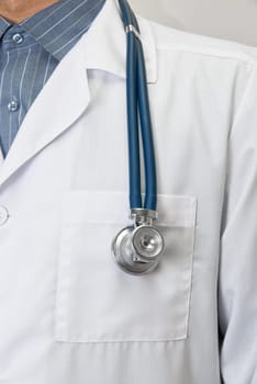 doctor man lab white coat close up