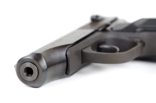 Weapon - Gun closeup on white background
