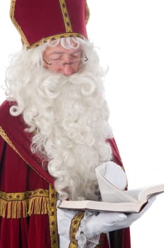 Sinterklaas and his book of children&#039 s names