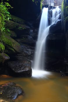 Beautiful waterfall in a rocky canyon of northern Alabama.