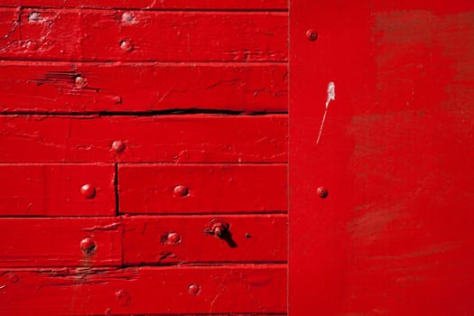 Wooden background in red