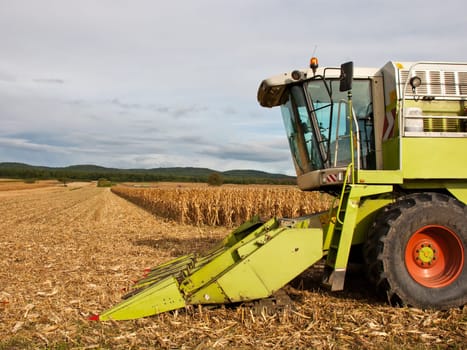 Combine harvesters at harvest