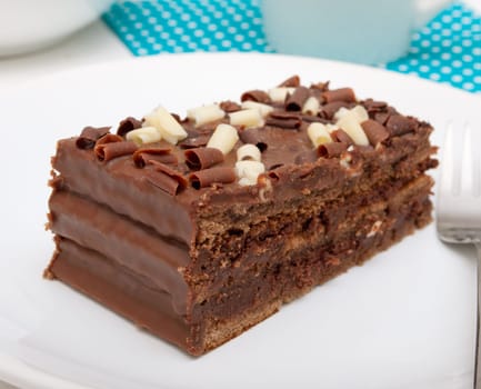 Homemade Chocolate Cake - Brownies on White Plate on Table