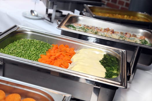 Buffet - Close-up of vegetables - vertical