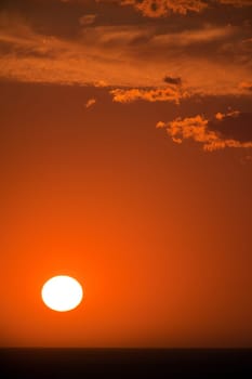 romantic sunset - portrait format