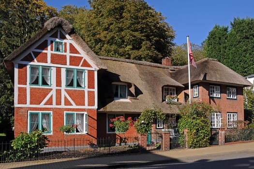 Thatched roof house in Hamburg