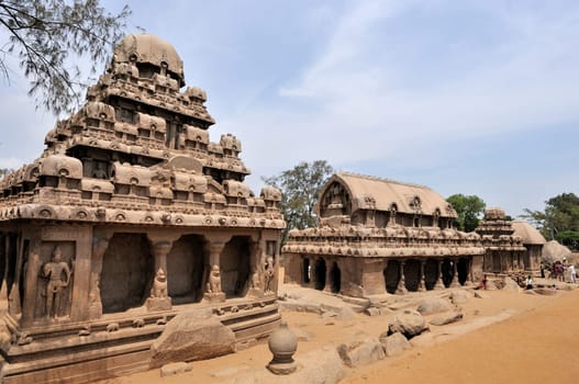 One of the ancient architectural wonders of the Pallava kings in south India
