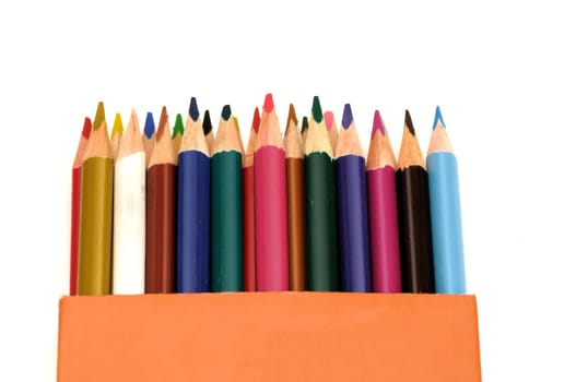 Color Pencils isolated on a white backgound