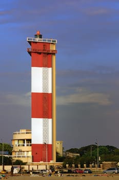 Chennai lighthouse during the early morning light