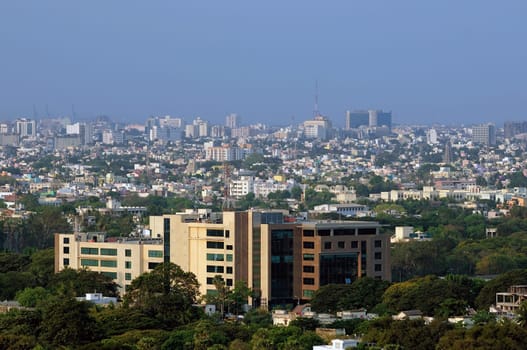 A city in Asia, India, shows how densly it is populated