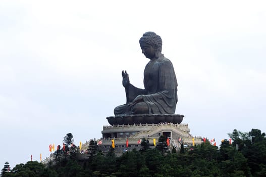 Tian Tan Giant Buddha overlooking with love from Hong Kong China