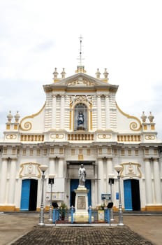 Beautiful french architecture at immaculate conception church at Podicherry Inia