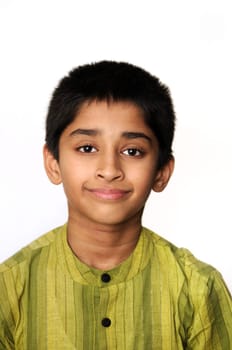 An handsome young indian man isolated on white background