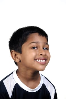 an handsome young indian kid thinking about something