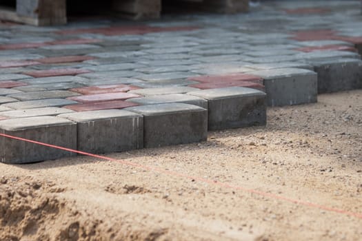 Installation of paver driveway