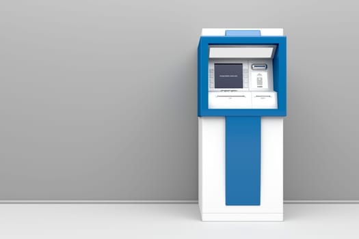 3d illustration of cash machine