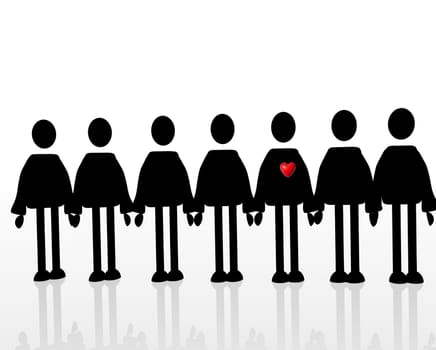 with heart