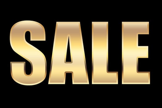 a sale character in gold, for conceptual usage.