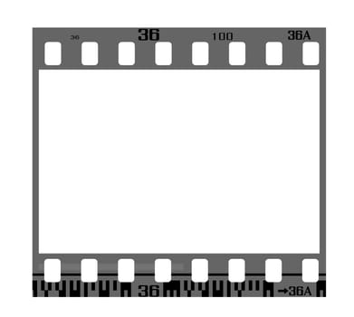 35mm negative frame, with details and accurate dimension.