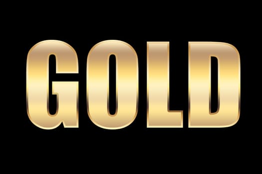 gold characters that made by gold.