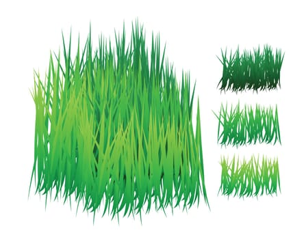 grass vector with different shades, can be re-arranged easily for 3 dimension effect.