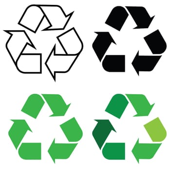 recycle sign in different format, for eco environments.