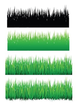 grass vector, with seamless edge. For border, background, natures theme.
