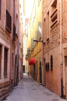 Old alley in Mediterranean city centre
