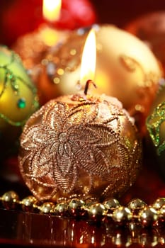 Still life with candlelight for Christmas
