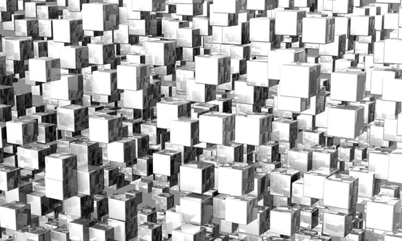 Mega cubes background silver 01