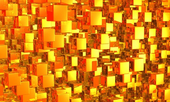 Mega cubes background gold 02