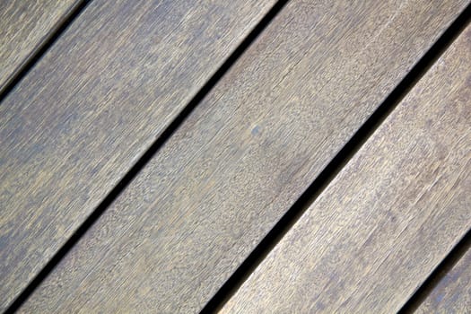 Old wooden terrace floor diagonally