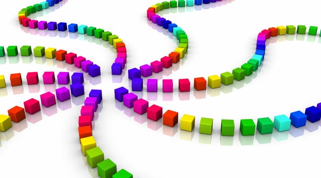 Colorful spiral against white background