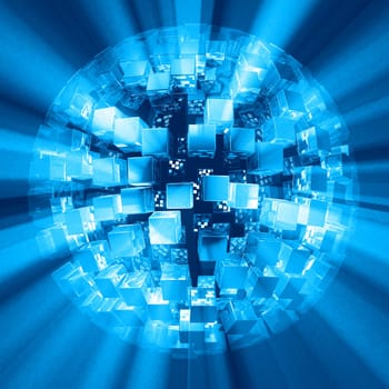 Matrix light explosion blue
