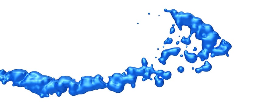 Blue Splash Isolated 03
