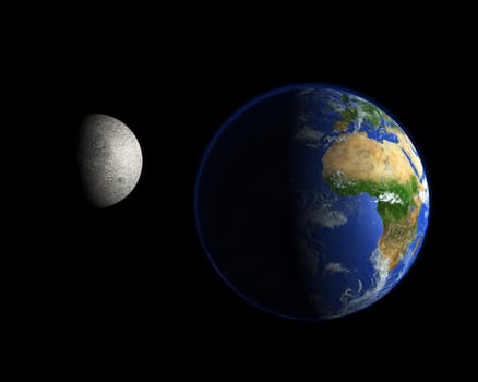 Earth and the Moon - Africa / Europe
