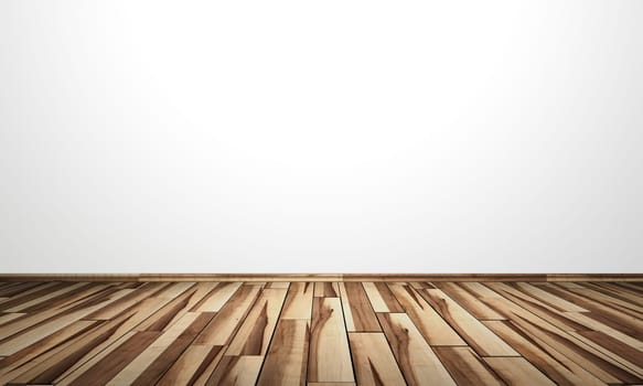 White Wall with Wooden Floor - Maple Core