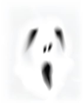 creepy ghost face vector format.