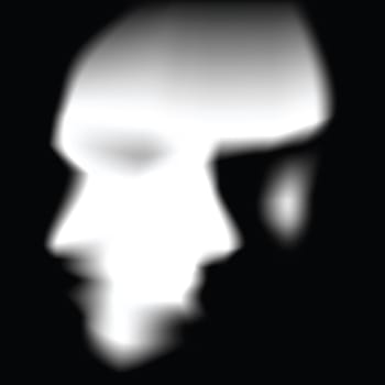 face silhouette with illustion of 2 faces.