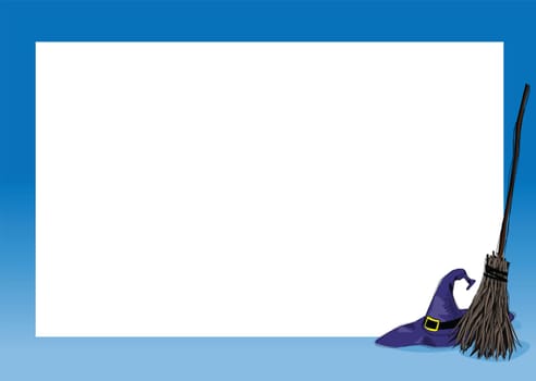 halloween background frame with white space for message