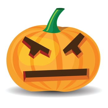 halloween pumpkin with angry expressions, vector format.