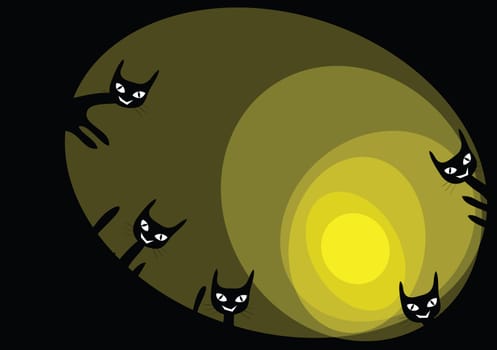 cat cartoons illustration background.