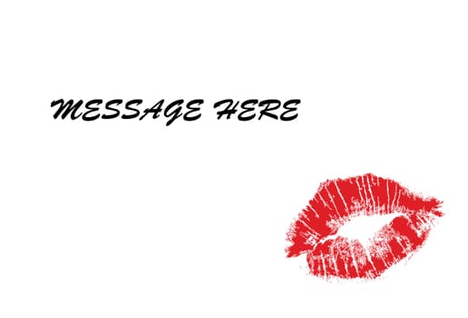 realistic lip mark in jpg and vector form, carefully transfered. isolated on white background.