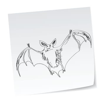 a note with hand-drawn halloween theme message - 2 of series.