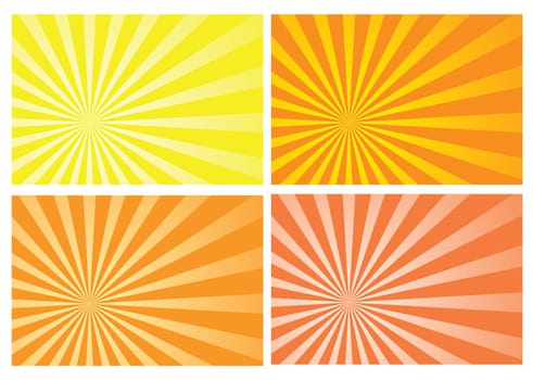 yellow and orange burst rays background, eps10 format, preserve transparency and opacity mask for easy color changing, position of the burst and fading effects. A clipping mask is used.