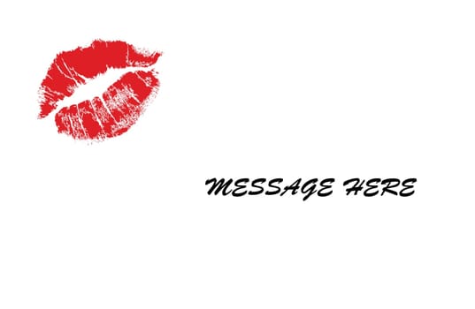 realistic lip mark in jpg and vector form, carefully transfered. isolated on white background.